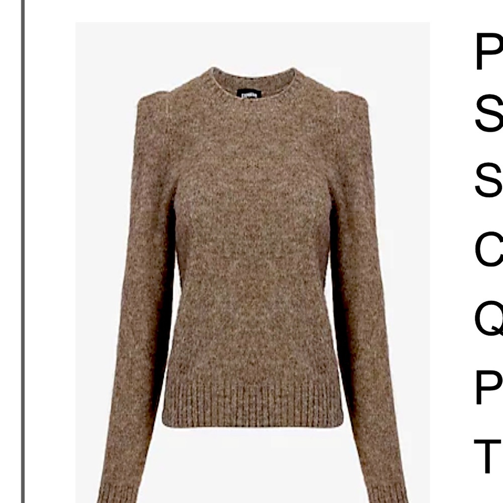 Express structured shoulder crew neck sweater L nwt